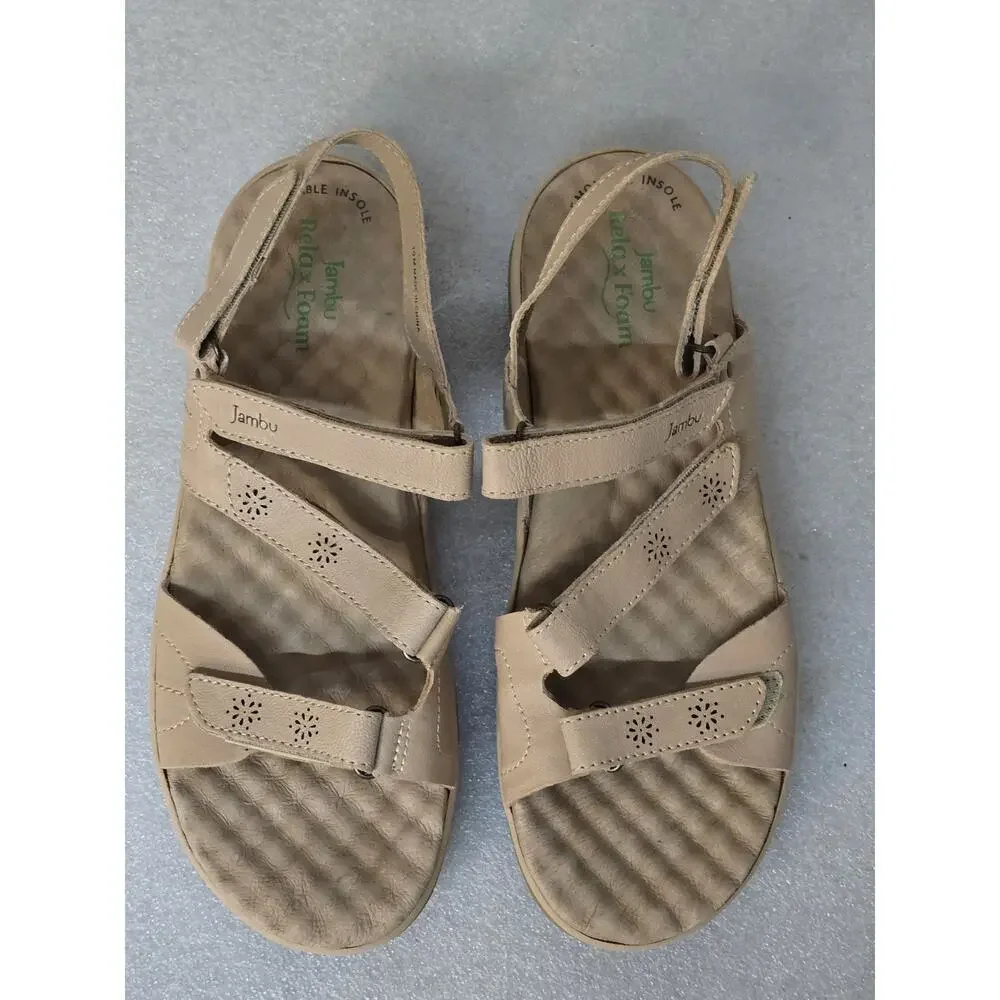 Jambu Ruby Sandal Women's Sandal Light Tan Size 10 EXCELLENT Pre-loved Condition